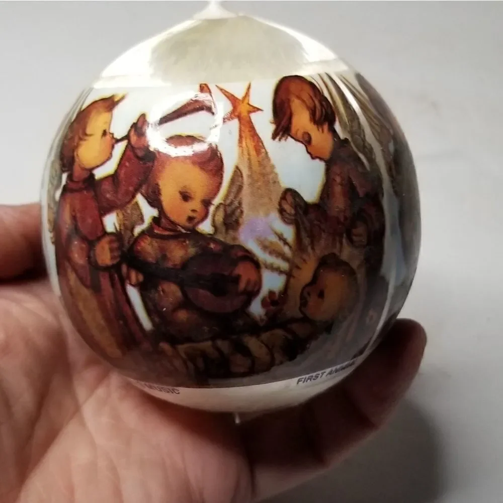 MJ Hummel vintage Christmas ornament bulb 1982 third edition a gift for Jesus